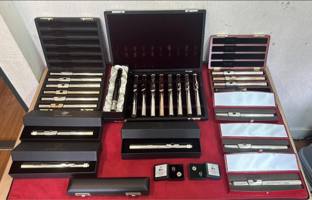A series of Arista flute headjoints, cool!