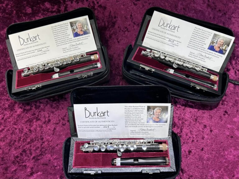 3 brand new Burkart piccolos at Pure Orchestral Centre and Hong Kong Flute Centre