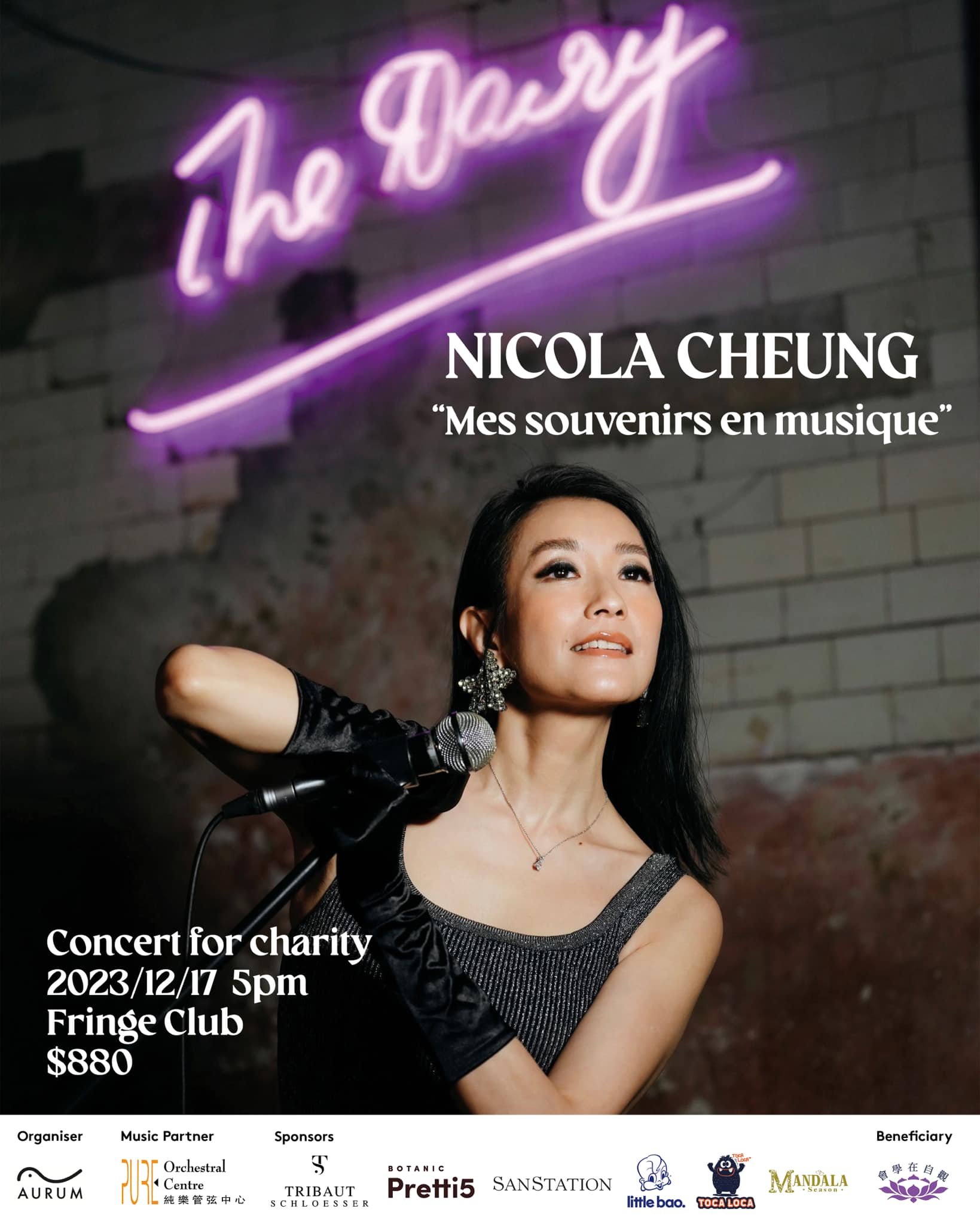 A leaflet regarding Mes Souvenirs en Musique with Nicola Cheung Young.