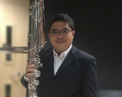 Ringo with double bass at school